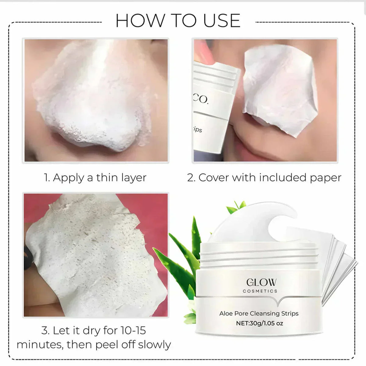 Pore Cleansing Patches with Activated Charcoal & Aloe Vera – 2x 20 Pieces