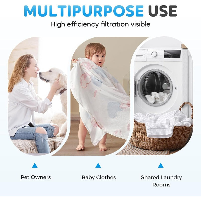 Washing Machine Lint Catcher – Floating Pet Hair & Fluff Filter (8 Pack)