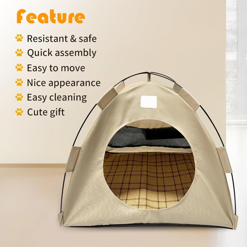 Foldable Pet Tent Cave for Cats and Small Dogs – Soft Enclosed Bed