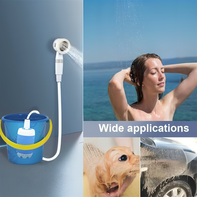 Portable Outdoor Shower with Rechargeable Battery and Adjustable Water Flow