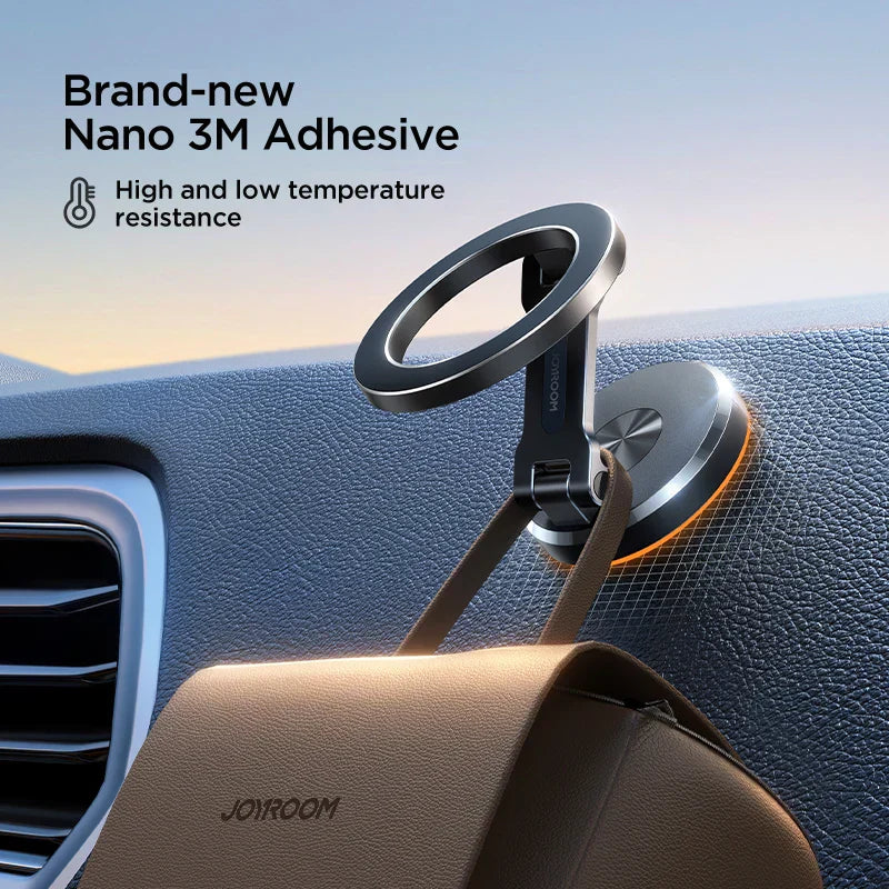 Magnetic Car Phone Holder with 360° Rotation – Foldable Dashboard Mount
