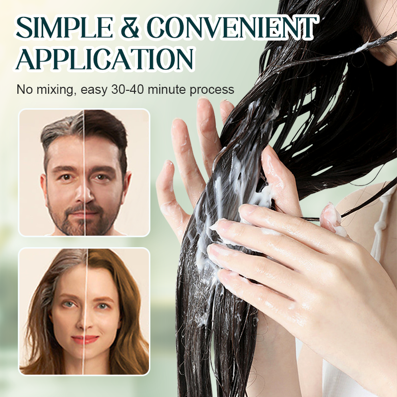 Ammonia-Free Black Hair Dye – Plant-Based Natural Formula (160 ml)