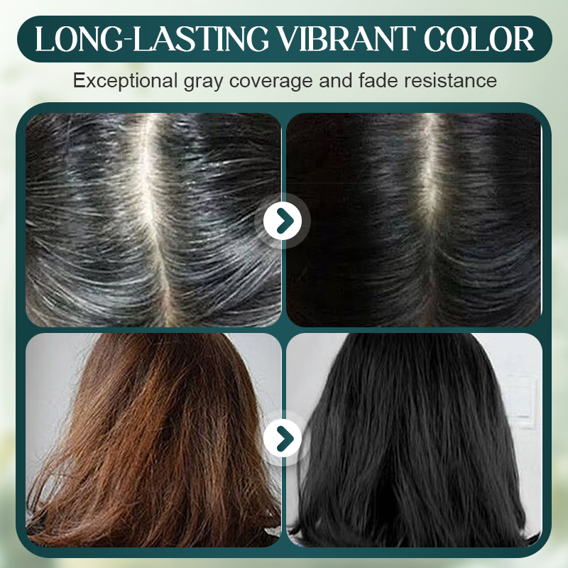 Ammonia-Free Black Hair Dye – Plant-Based Natural Formula (160 ml)