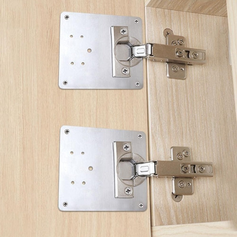 Stainless Steel Hinge Repair Plate for Cabinet Doors – 10 Pack