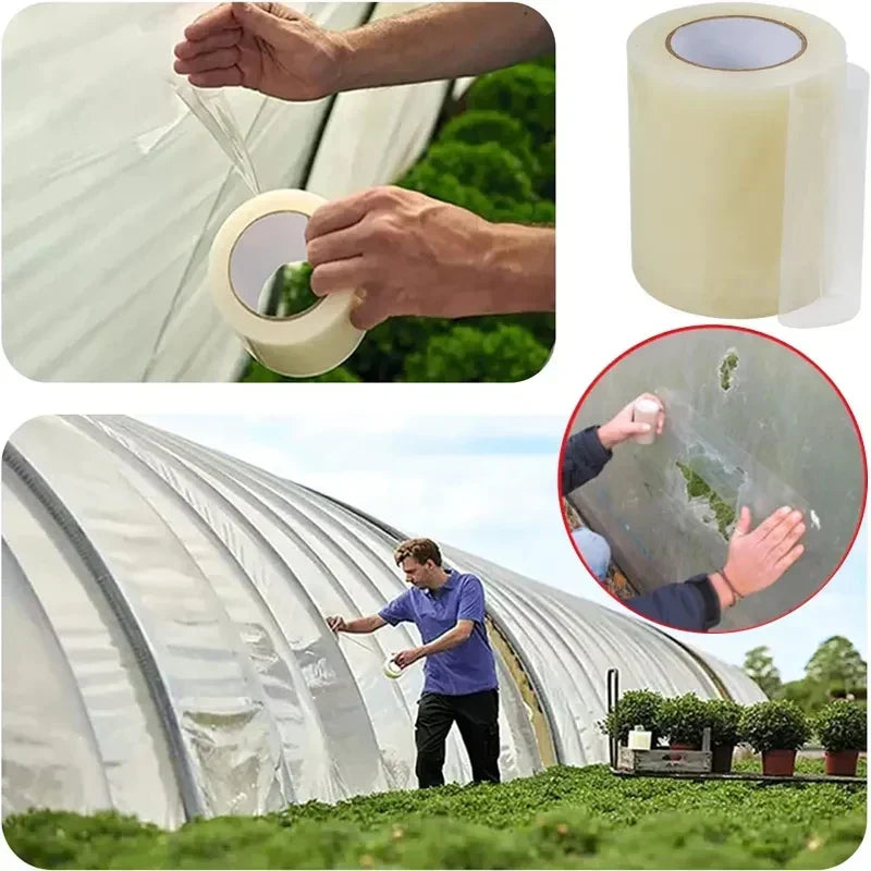 UV Resistant Greenhouse Film Repair Tape – Weatherproof PE Adhesive 10m