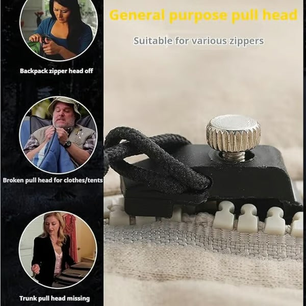 Universal Zipper Repair Kit – Removable Metal Fix for Clothes & Bags