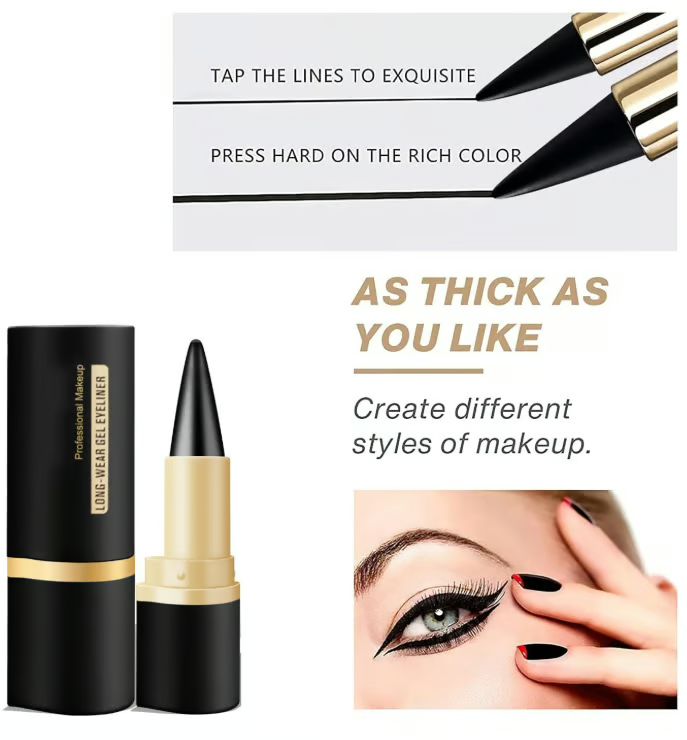 Creamy Black Eyeliner Pencil – Waterproof & Smudge-Proof for Precise Lines