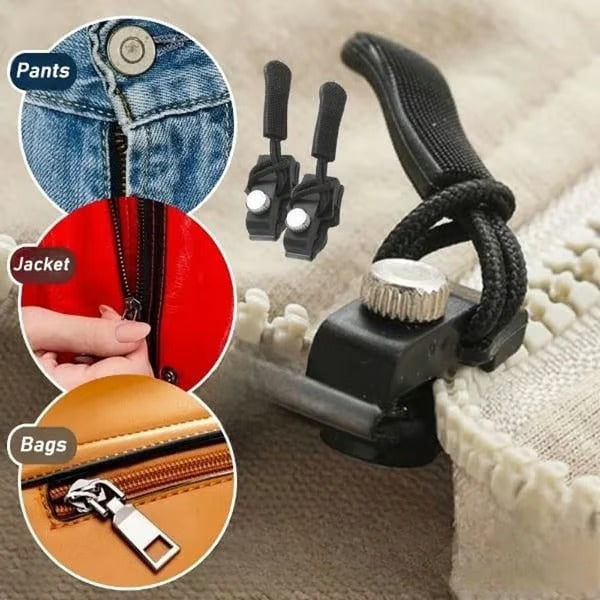 Universal Zipper Repair Kit – Removable Metal Fix for Clothes & Bags