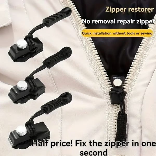 Universal Zipper Repair Kit – Removable Metal Fix for Clothes & Bags