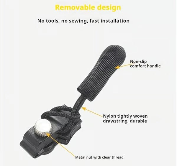 Universal Zipper Repair Kit – Removable Metal Fix for Clothes & Bags