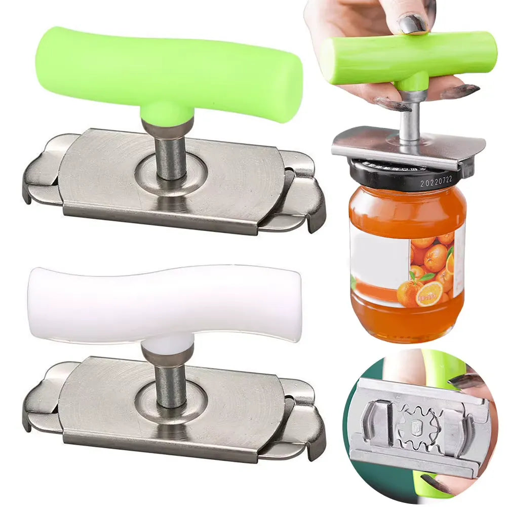 Adjustable Jar Opener with Metal Grip & Leverage Handle