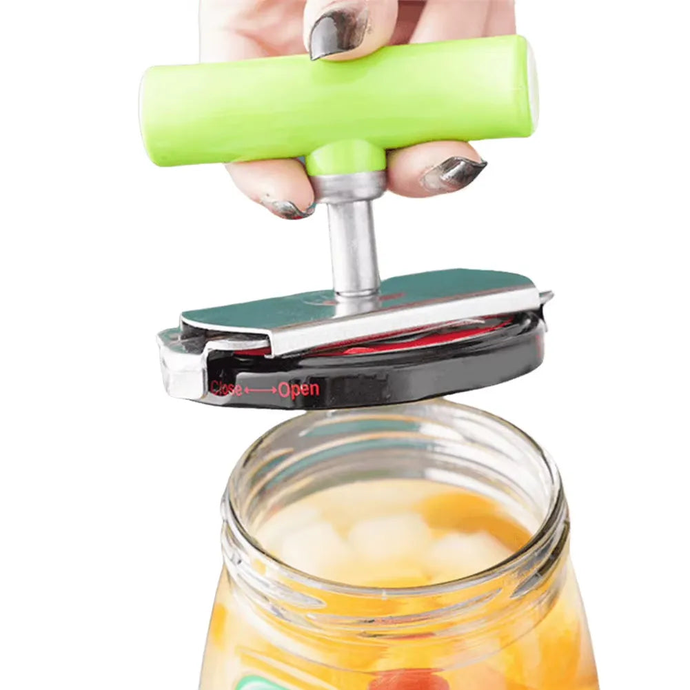 Adjustable Jar Opener with Metal Grip & Leverage Handle