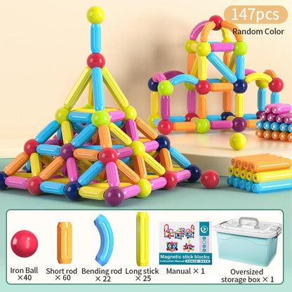 SuperBlock™ – Magnetic Ball & Rod Set for kids for creative & playful learning (42 pcs) [50% Discount]