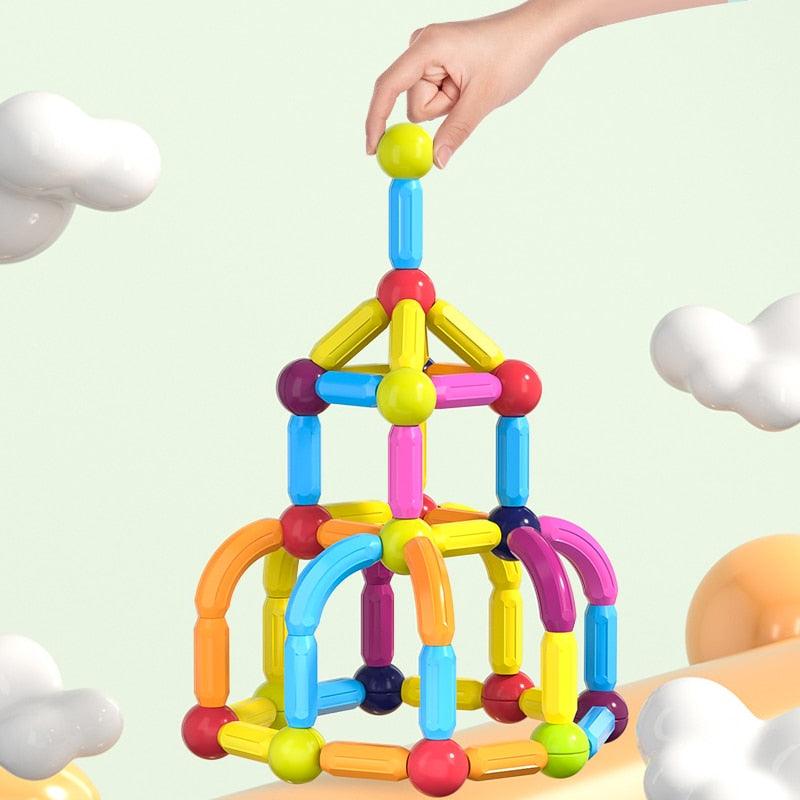 SuperBlock™ – Magnetic Ball & Rod Set for kids for creative & playful learning (42 pcs) [50% Discount]