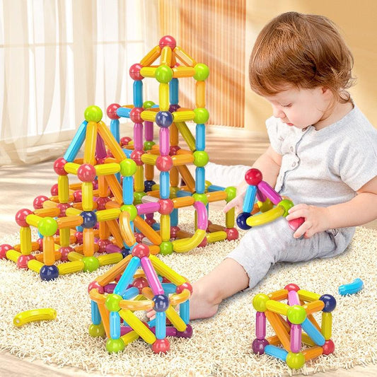 SuperBlock™ – Magnetic Ball & Stick Set for Creative & Playful Learning (42 pcs) [50% Off]