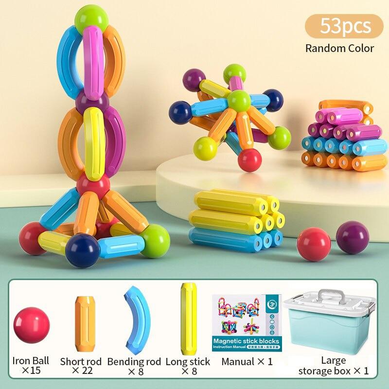 SuperBlock™ – Magnetic Ball & Rod Set for kids for creative & playful learning (42 pcs) [50% Discount]
