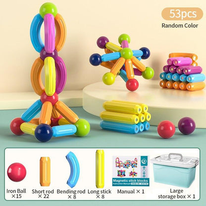 SuperBlock™ – Magnetic Ball & Stick Set for Creative & Playful Learning (42 pcs) [50% Off]