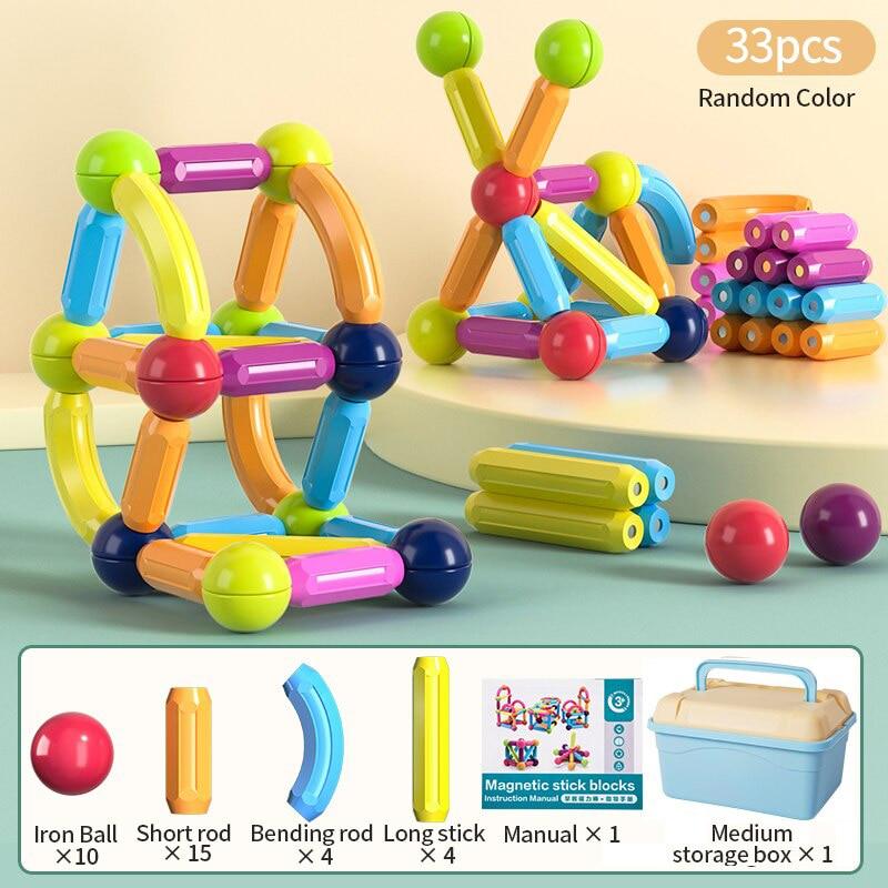 SuperBlock™ – Magnetic Ball & Stick Set for Creative & Playful Learning (42 pcs) [50% Off]