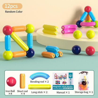SuperBlock™ – Magnetic Ball & Stick Set for Creative & Playful Learning (42 pcs) [50% Off]