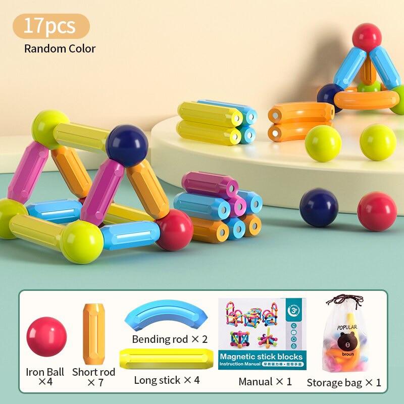 SuperBlock™ – Magnetic Ball & Stick Set for Creative & Playful Learning (42 pcs) [50% Off]
