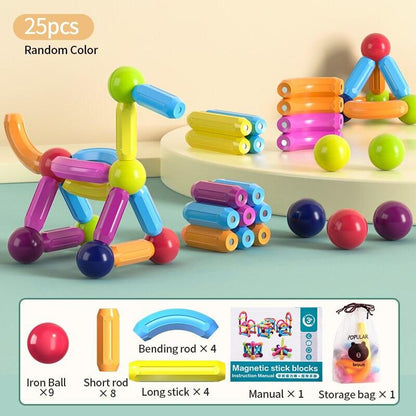SuperBlock™ – Magnetic Ball & Rod Set for kids for creative & playful learning (42 pcs) [50% Discount]