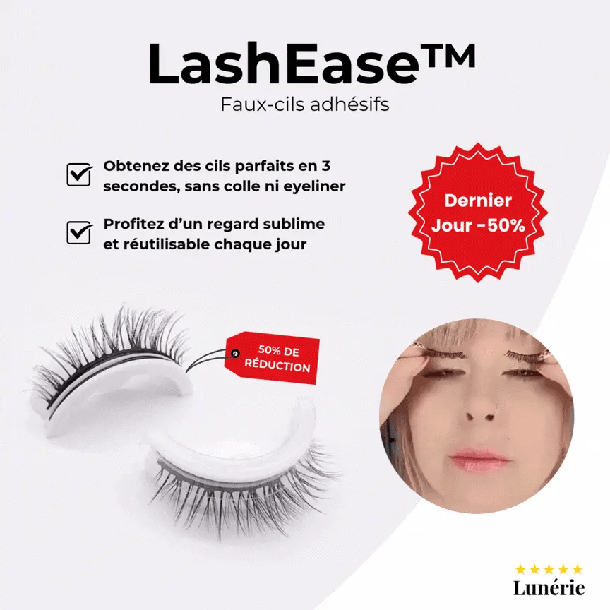 LashEase – Self-Adhesive Faux Lashes for a Natural and Effortless Application with Ease [50% Off]