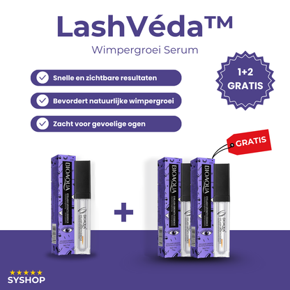 LashVeda™ – Eyelash growth serum for longer, fuller & healthy lashes visible results [1 + 1 Free]