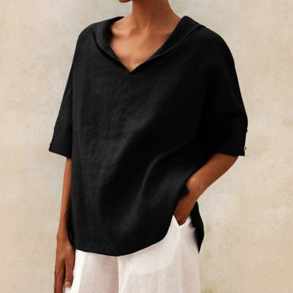 Clara | Women’s Spring Relaxed V-Neck Top