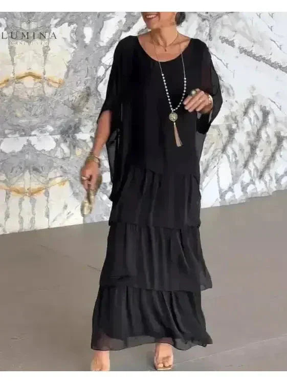 Women's Spring Layered Maxi Dress