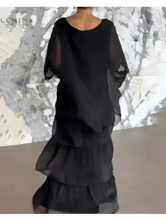 Women's Spring Layered Maxi Dress