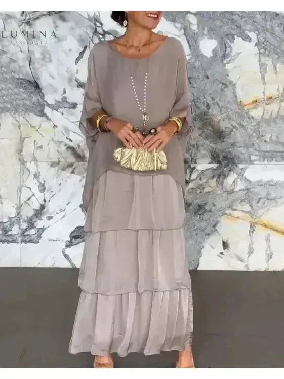 Women's Spring Layered Maxi Dress