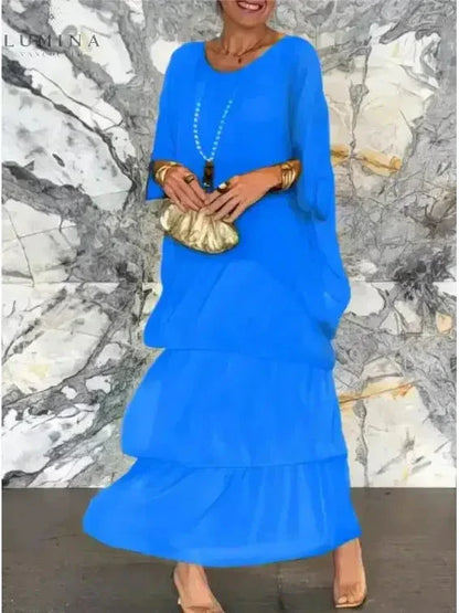 Women's Spring Layered Maxi Dress