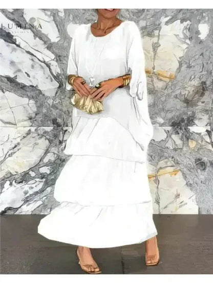 Women's Spring Layered Maxi Dress