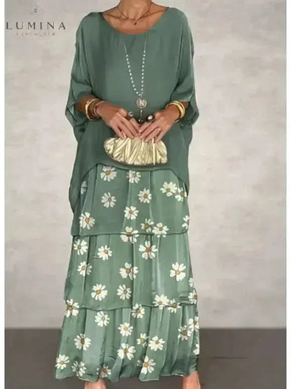 Women's Spring Layered Maxi Dress