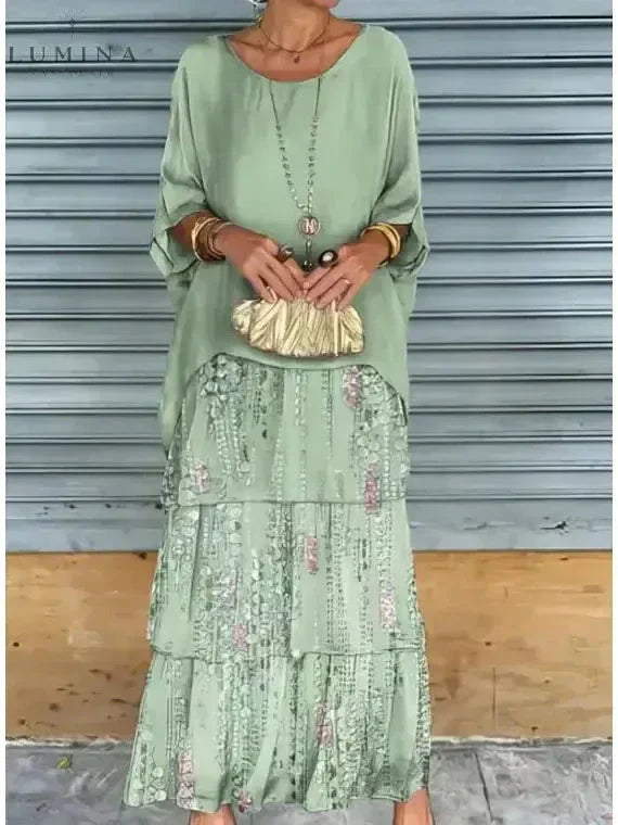 Women's Spring Layered Maxi Dress