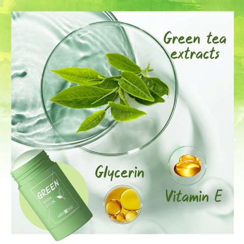 Green Tea Clay Mask Stick for Deep Pore Cleansing – 2 Pack
