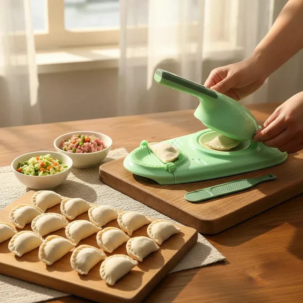 2-in-1 Dumpling Maker Press for Homemade Dumplings & Ravioli