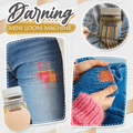 Darning Loom Repair Tool with Metal Hook and Wooden Disc