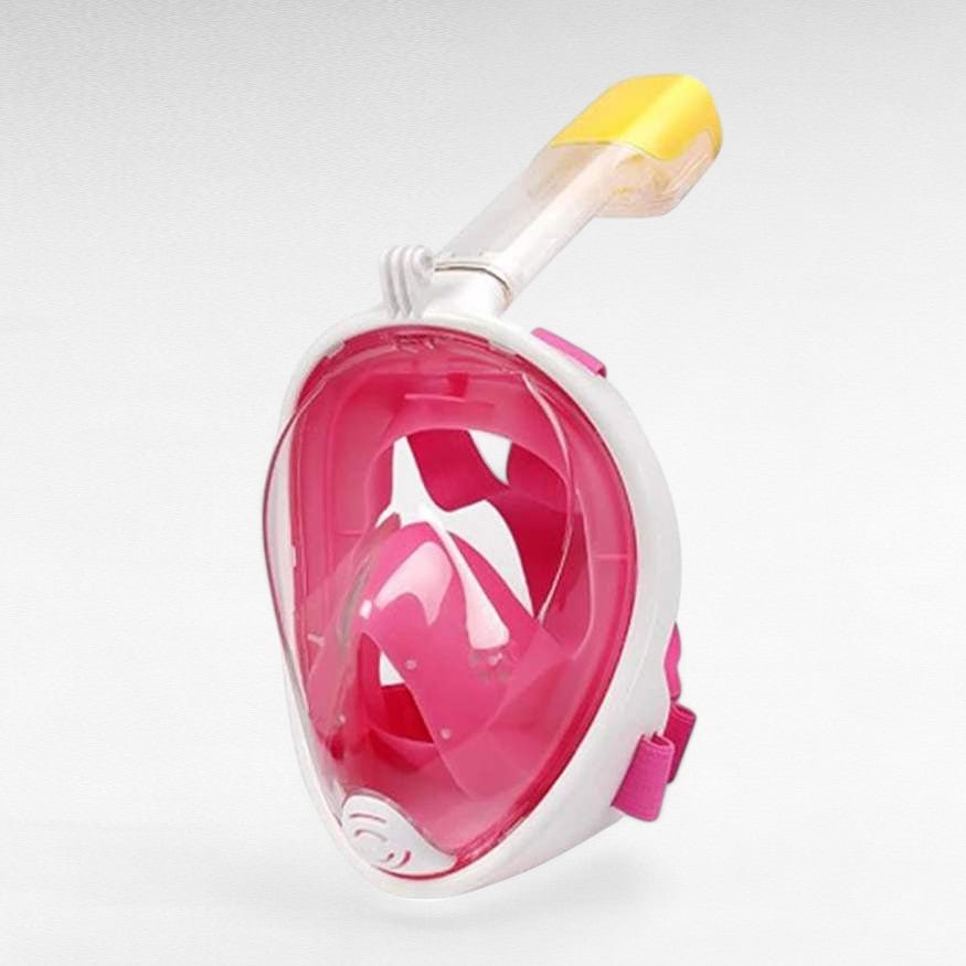 Full Face Snorkel Mask with Anti-Fog Tempered Glass for Diving and Swimming