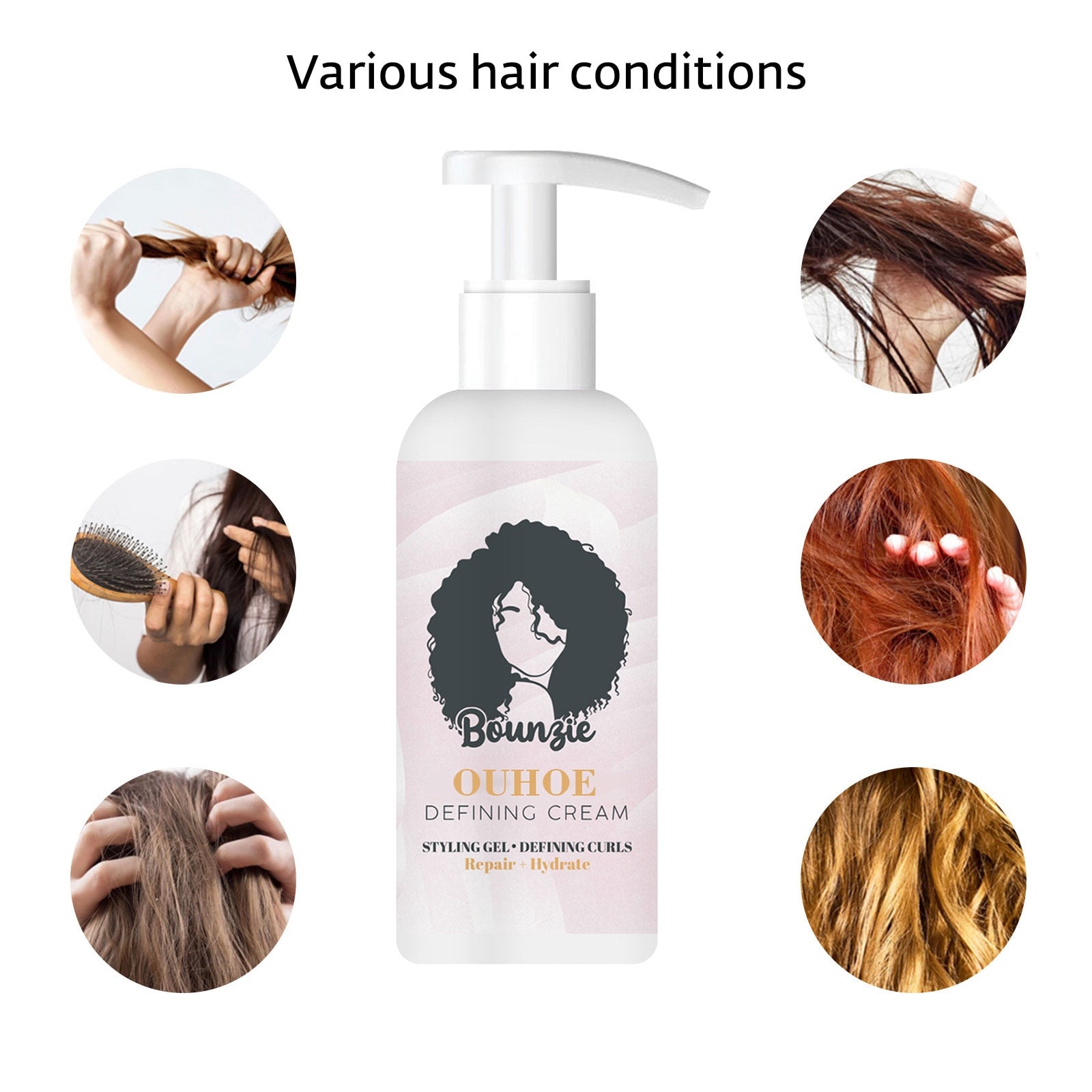 BouncyCurls™ – Enhanced Volume and Smooth Styling Hair Cream [1 + 1 Free]