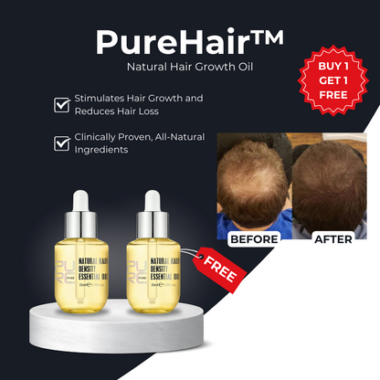 PureHair™ – Natural hair growth oil, strengthening, nourishing, stimulating, and revitalizing [Buy 1 + Get 1 Free]
