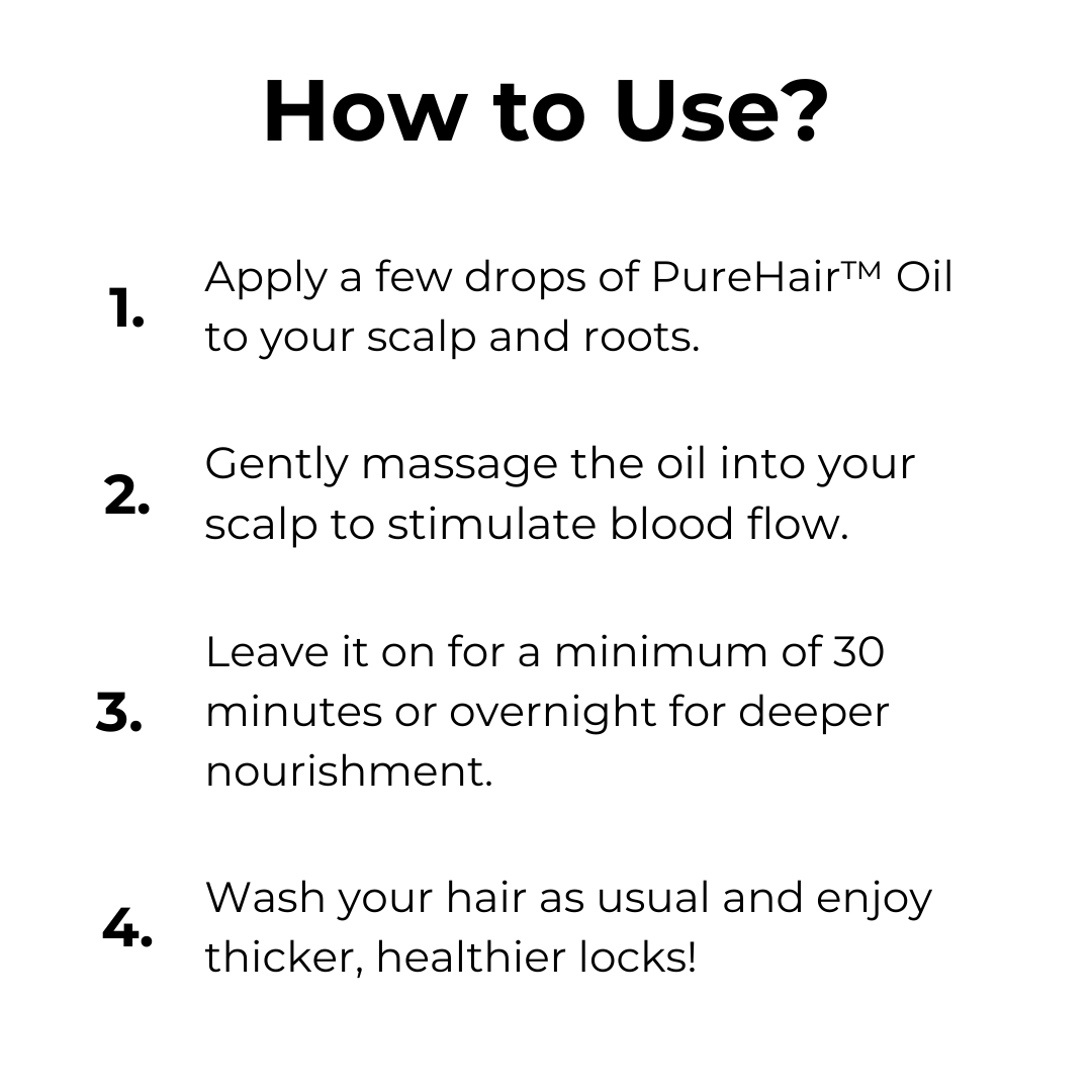 Natural Hair Growth Oil with Rosemary & Ginseng for Thicker Hair