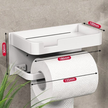 BathLine– Toilet Paper Holder, Wall Mounted, Sturdy Metal Holder Rust-Free Durable [50% Off]