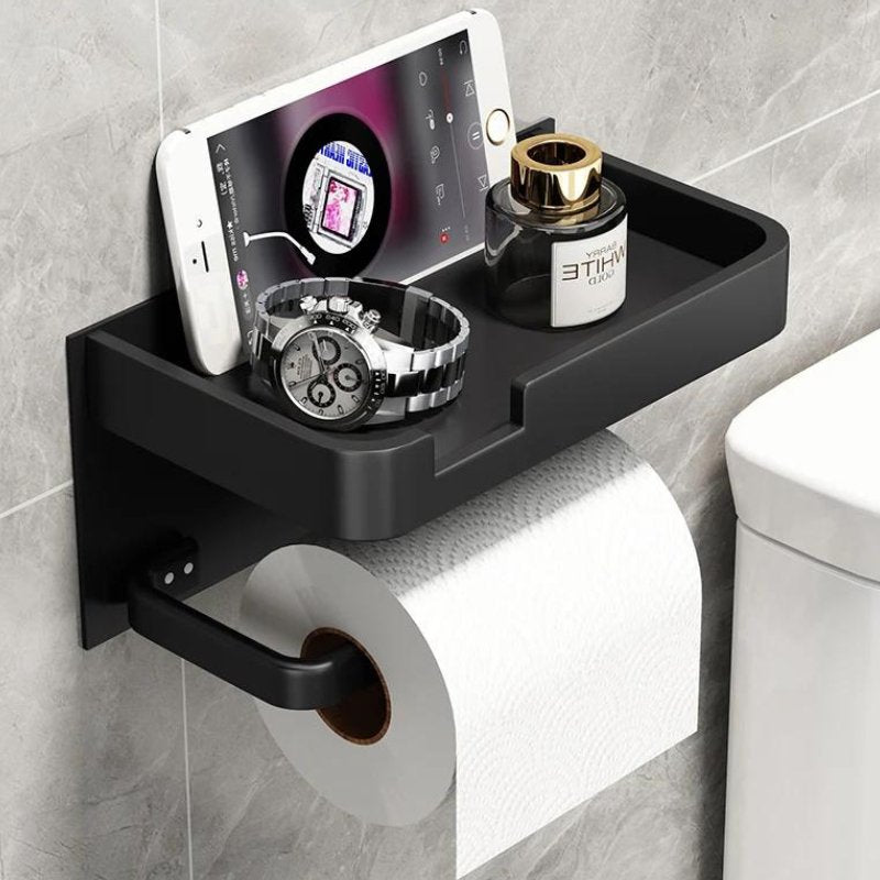 BathLine– Toilet Paper Holder, Wall Mounted, Sturdy Metal Holder Rust-Free Durable [50% Off]