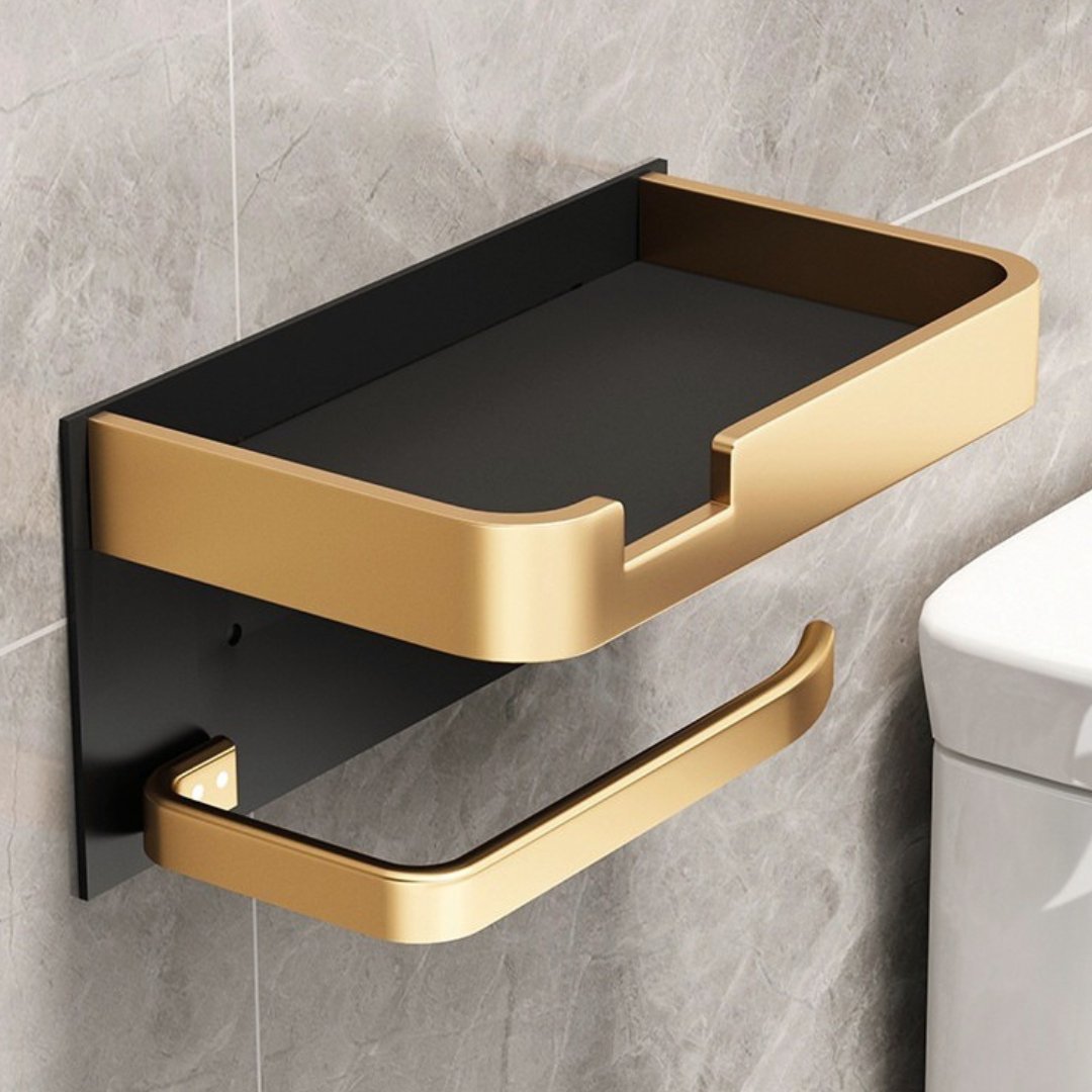 BathLine– Toilet Paper Holder, Wall Mounted, Sturdy Metal Holder Rust-Free Durable [50% Off]