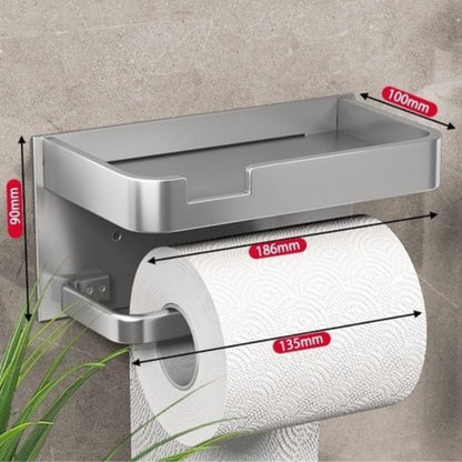 BathLine– Toilet Paper Holder, Wall Mounted, Sturdy Metal Holder Rust-Free Durable [50% Off]