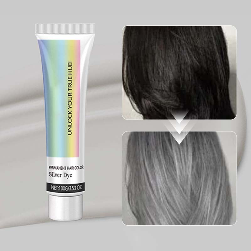 Silver Hair Color Cream – Ammonia-Free with Plant Extracts