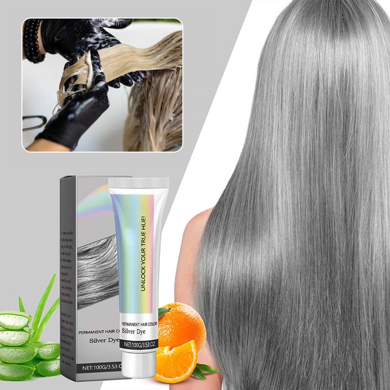 Silver Hair Color Cream – Ammonia-Free with Plant Extracts