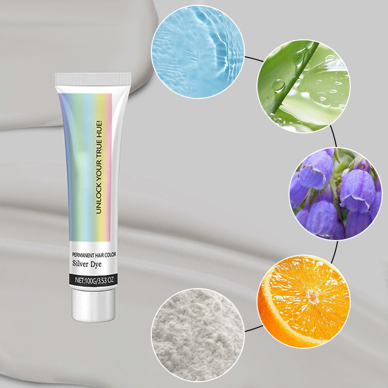 Silver Hair Color Cream – Ammonia-Free with Plant Extracts