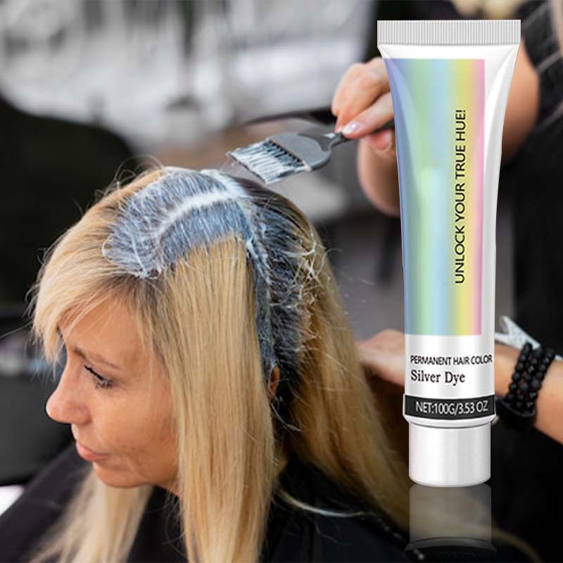 Silver Hair Color Cream – Ammonia-Free with Plant Extracts